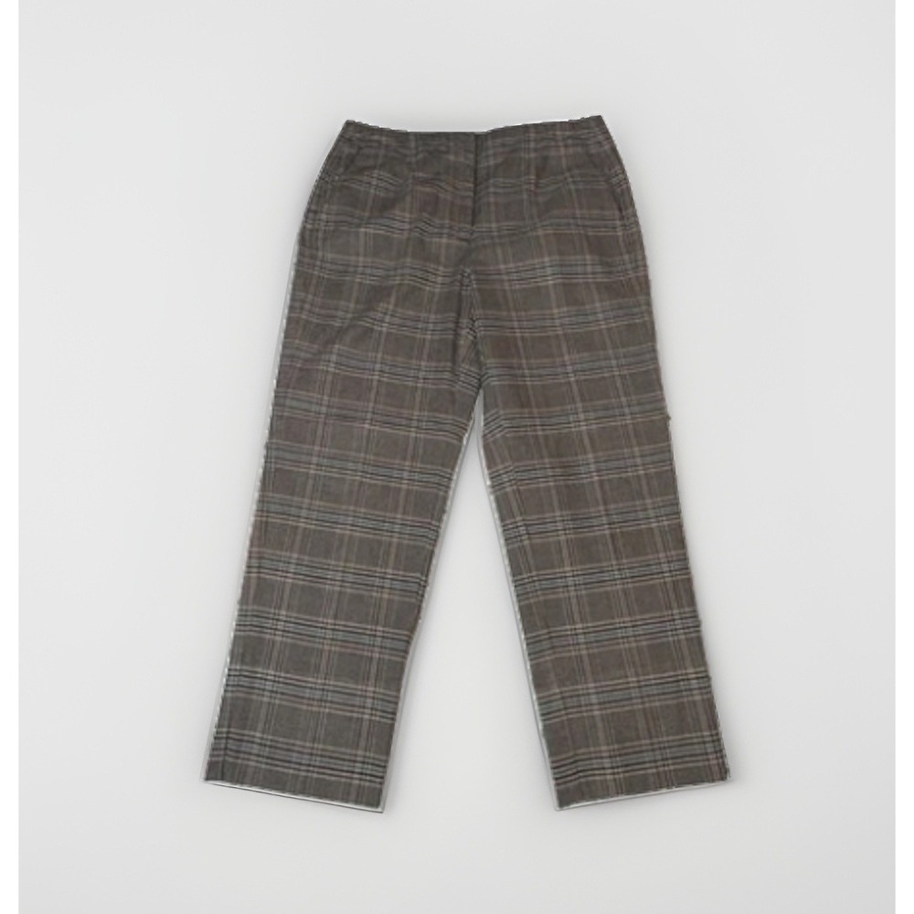 Talbots Stretch Plaid Cropped Pants Women's Size 8P Career/Office 28x24